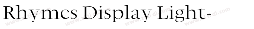 Rhymes Display Light字体转换